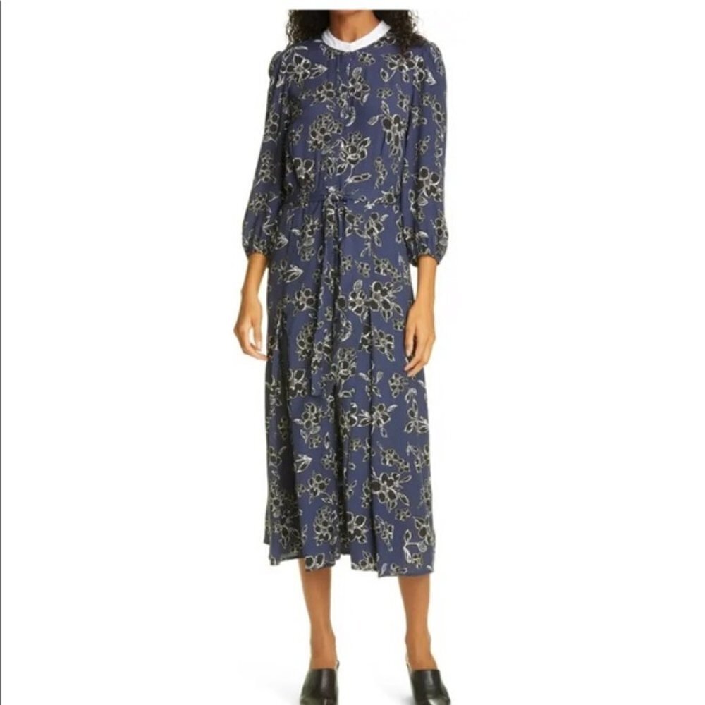 Judith & Charles Women belted floral print Dress BNWOT button down